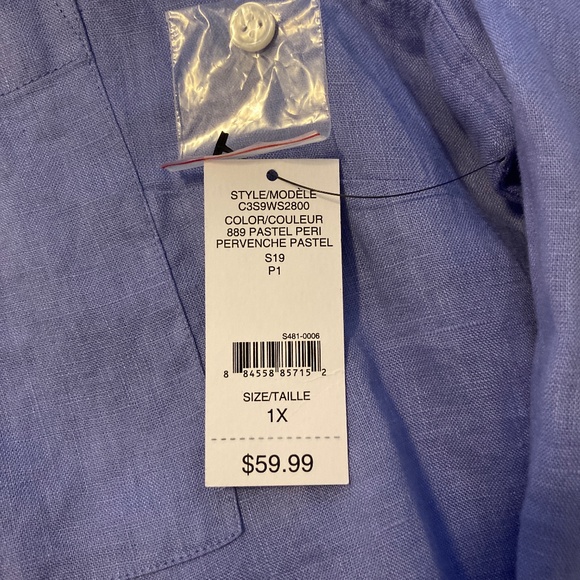 Lord & Taylor Linen Shirt - Picture 3 of 3